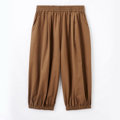 レディース　裾ゴムコクーンパンツ（Mushroom）