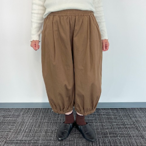 レディース　裾ゴムコクーンパンツ（Mushroom）