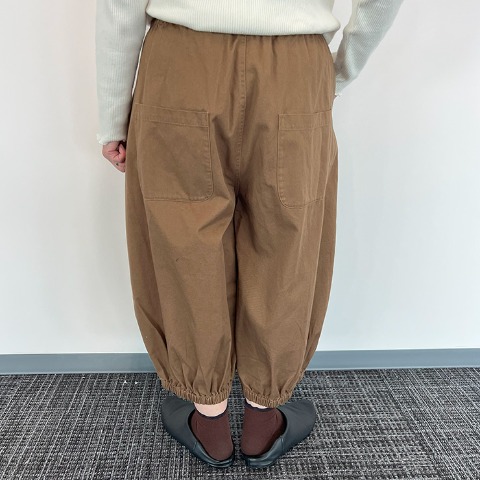 レディース　裾ゴムコクーンパンツ（Mushroom）