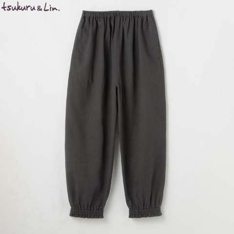 レディース　裾ミニフリルゆるりパンツ(tsukuru&Lin.)