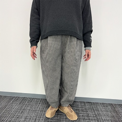 レディース　チェック柄パンツ（Mushroom）