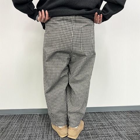 レディース　チェック柄パンツ（Mushroom）