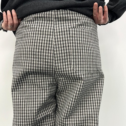 レディース　チェック柄パンツ（Mushroom）