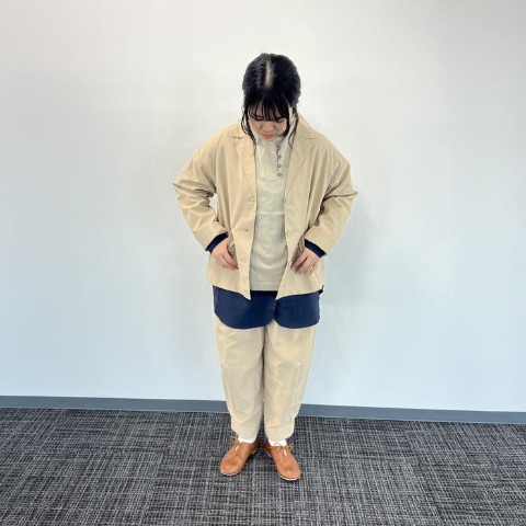 レディース　裾タックパンツ（Mushroom）