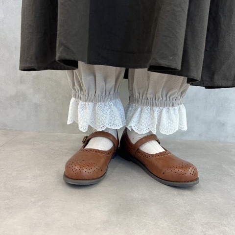 レディース　裾レースペチパンツ（まきみさき×Mushroom）