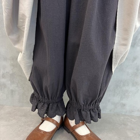 レディース　裾レースペチパンツ（まきみさき×Mushroom）