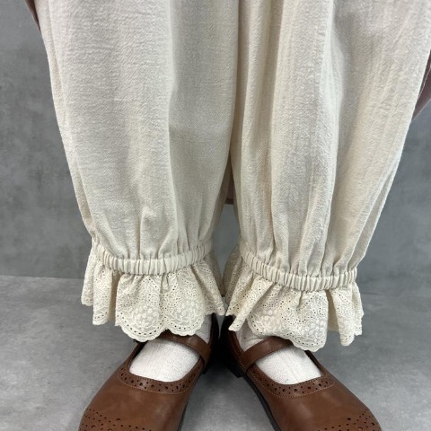 レディース　裾レースペチパンツ（まきみさき×Mushroom）