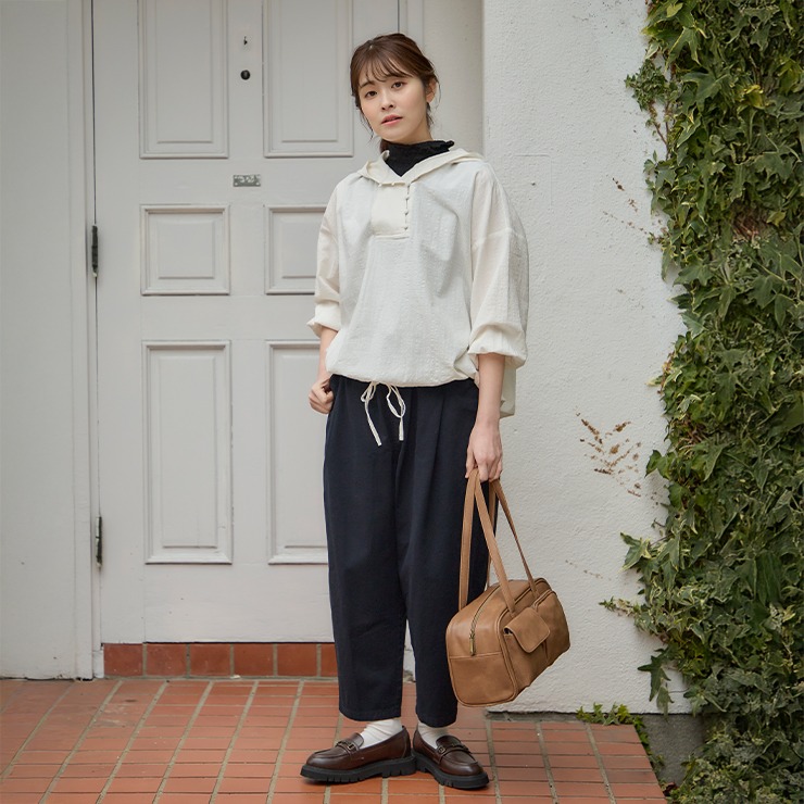 レディース ウエストタックパンツ(Mushroom) | シャンブル | しまむら