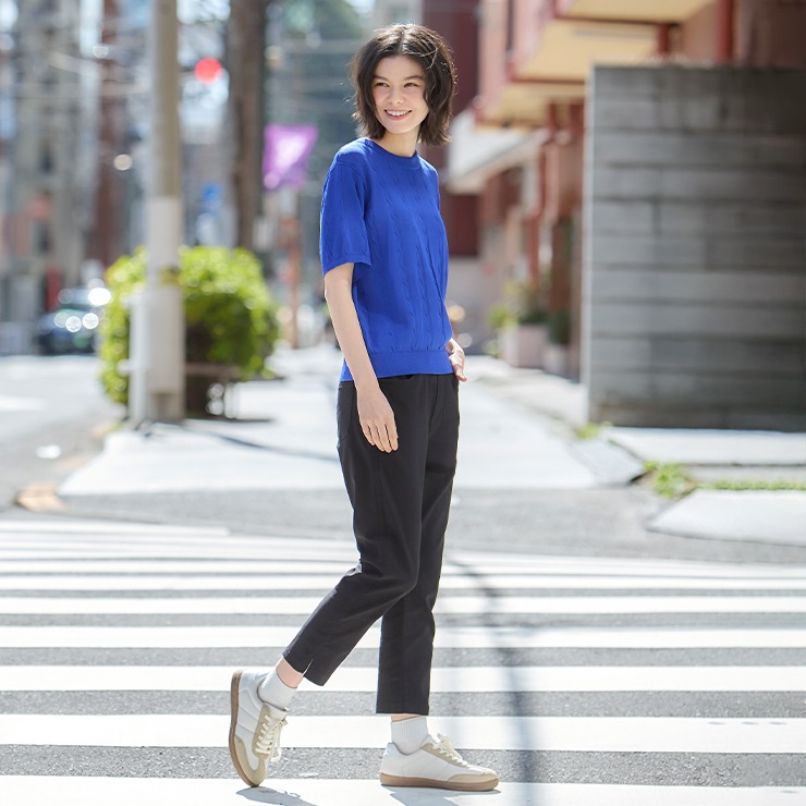 レディース 着ままストレッチサブリナパンツ（Anne's Pocket