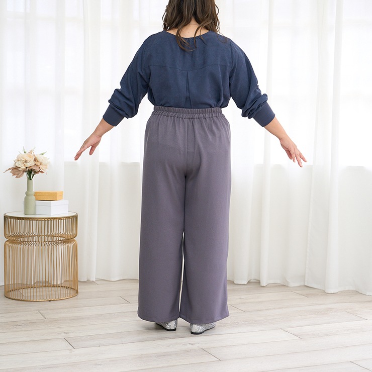 レディース タックパンツ（ぽちゃゆん） | シャンブル | しまむらパーク