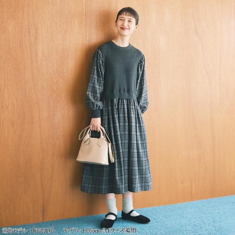 レディース　ニットドッキングワンピース（tsukuru&Lin.）