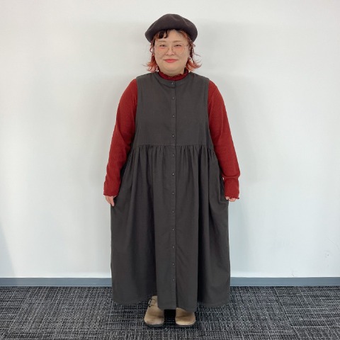 レディース　前後2WAYジャンパースカート（Mushroom）