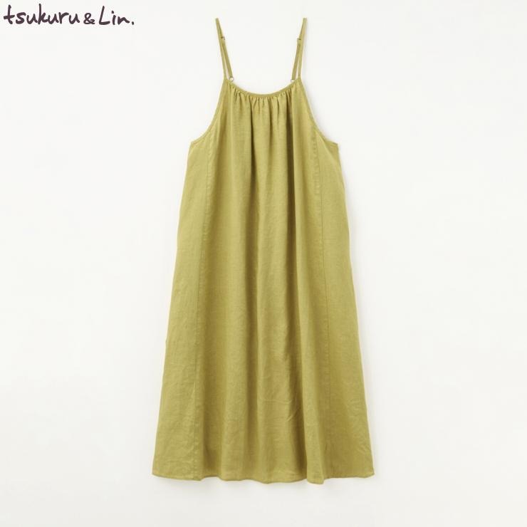 レディース ギャザーキャミジャンパースカート(tsukuru&Lin