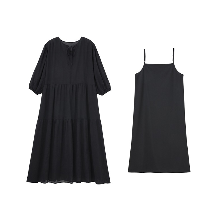レディース ワンピース+キャミソールワンピースセット(kazumi