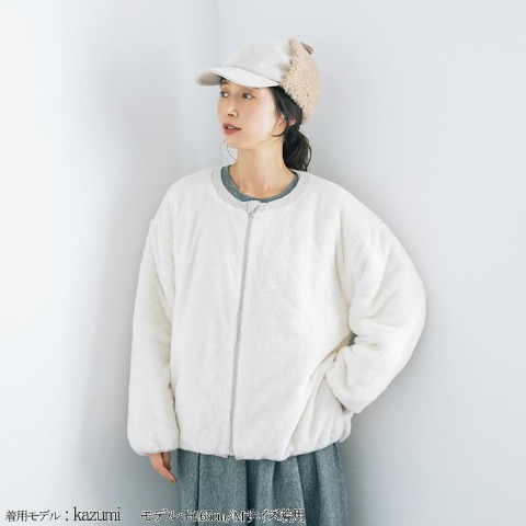 レディース　リバーシブルボアブルゾン(tsukuru&Lin)