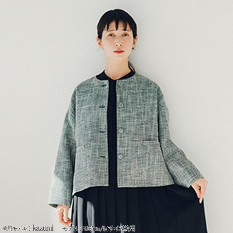 レディース　ノーカラージャケット