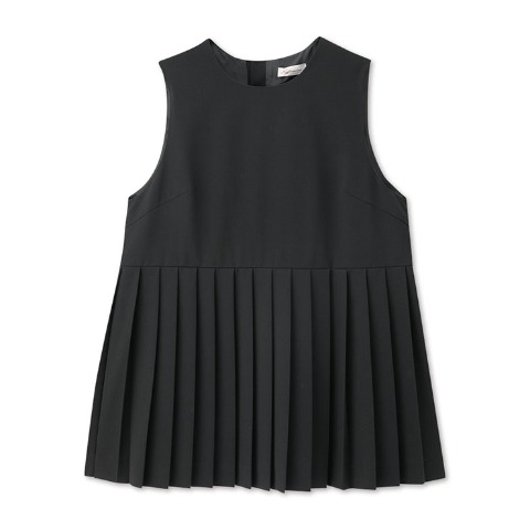 レディース　裾プリーツベスト