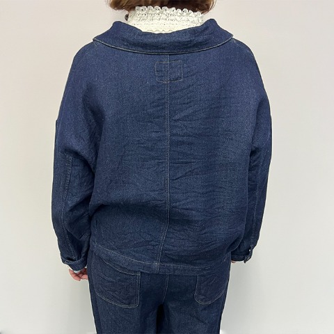 レディース　カットデニムジャケット（Mushroom）