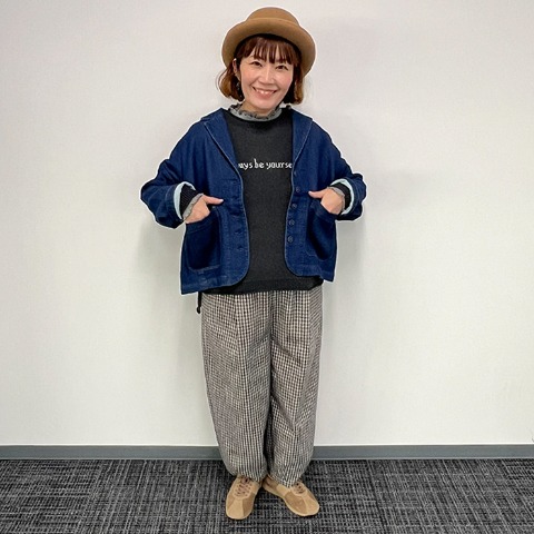 レディース　カットデニムジャケット（Mushroom）