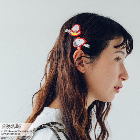 レディース　ヘアクリップ2点セット（PEANUTS）