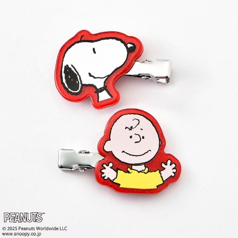 レディース　ヘアクリップ2点セット（PEANUTS）