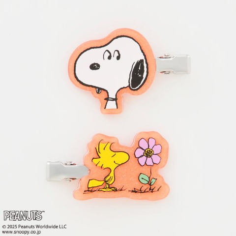 レディース　ヘアクリップ2点セット（PEANUTS）