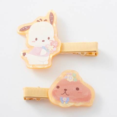 レディース　ヘアクリップ２点セット（カピバラさん×ポチャッコ）