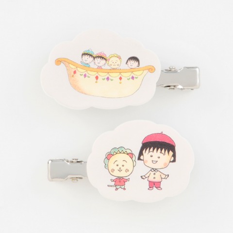 レディース　ヘアクリップ２点セット（まる子とコジコジ×tsukuru&Lin.）
