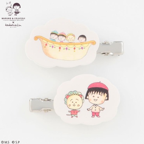 レディース　ヘアクリップ２点セット（まる子とコジコジ×tsukuru&Lin.）