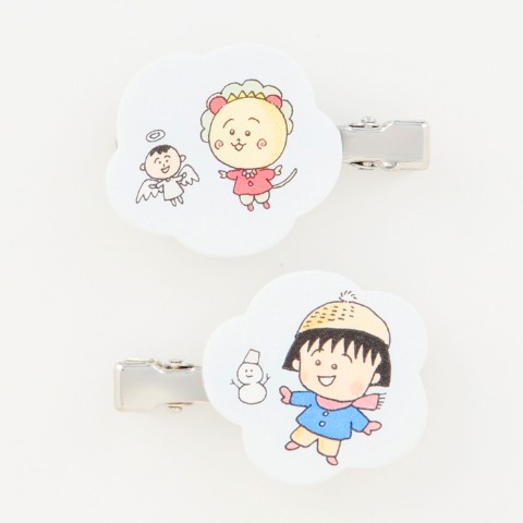 レディース　ヘアクリップ２点セット（まる子とコジコジ×tsukuru&Lin.）