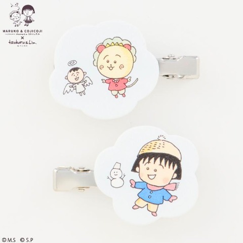 レディース　ヘアクリップ２点セット（まる子とコジコジ×tsukuru&Lin.）