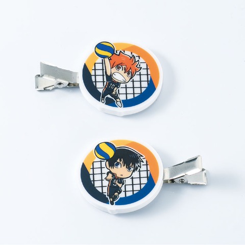 ヘアクリップ２点セット（アニメ「ハイキュー!!」）