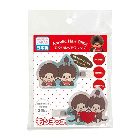 オーロラアクリルヘアクリップ（モンチッチ）