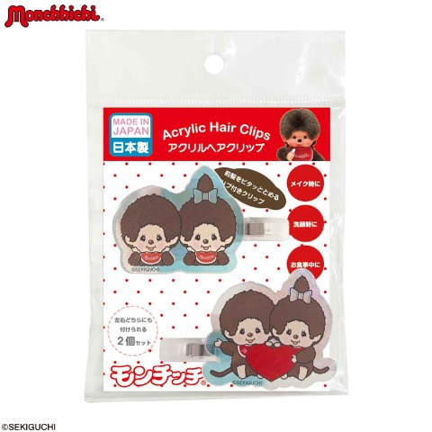 オーロラアクリルヘアクリップ（モンチッチ）