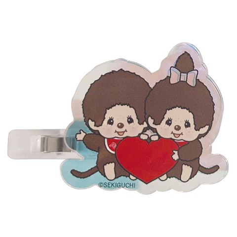 オーロラアクリルヘアクリップ（モンチッチ）