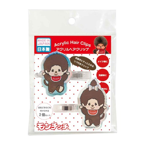 オーロラアクリルヘアクリップ（モンチッチ）