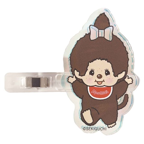 オーロラアクリルヘアクリップ（モンチッチ）