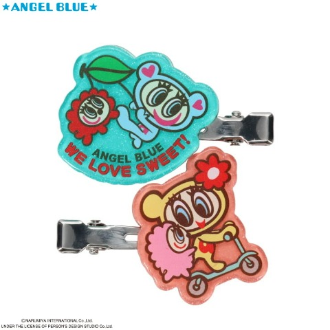レディース　ヘアクリップ２点セット（ANGEL BLUE）