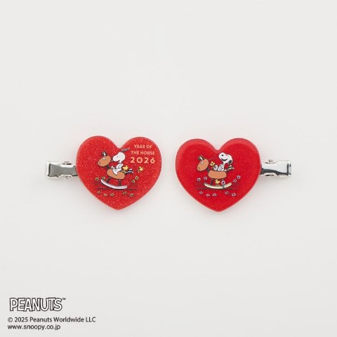 レディース　ヘアクリップ２点セット（PEANUTS）