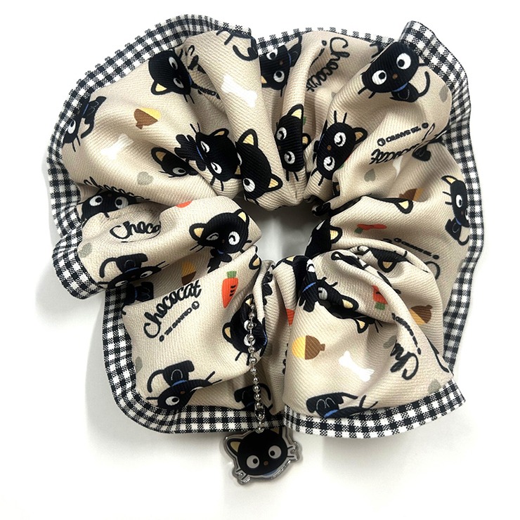 レディース チャーム付シュシュ（チョコキャット） | シャンブル