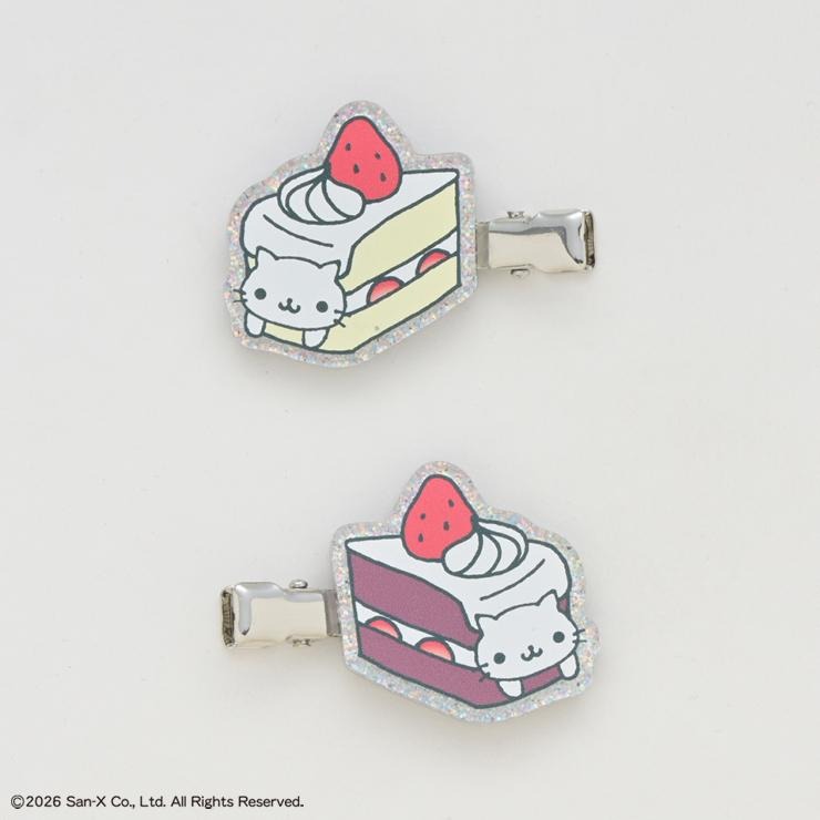 レディース ヘアクリップ2点セット（にゃんにゃんにゃんこ