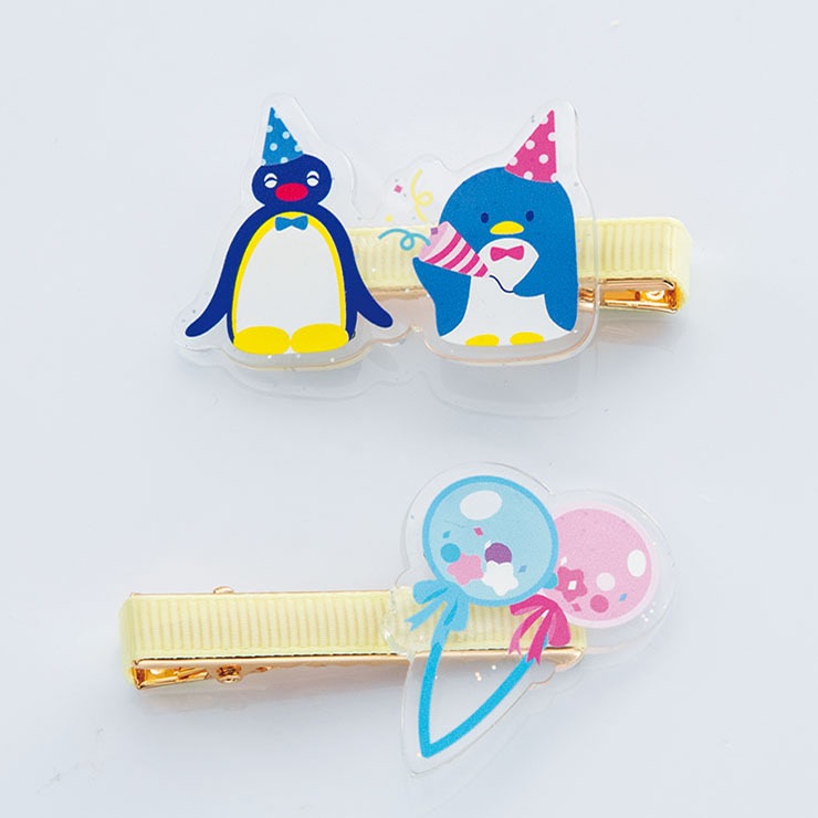 レディース ヘアクリップ2点セット（ピングー×タキシードサム