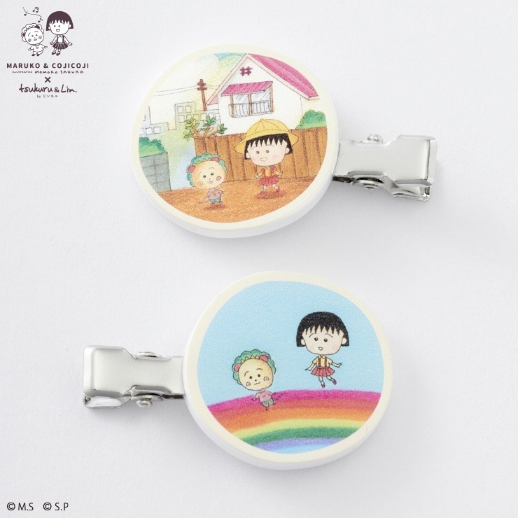 レディース ヘアクリップ2点セット（まる子とコジコジ×tsukuru&Lin