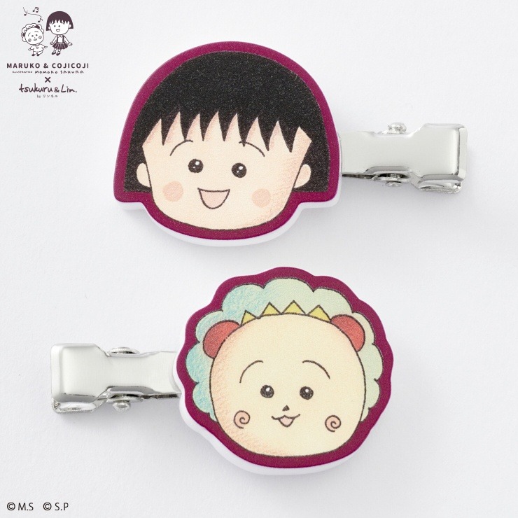 レディース ヘアクリップ2点セット（まる子とコジコジ×tsukuru&Lin