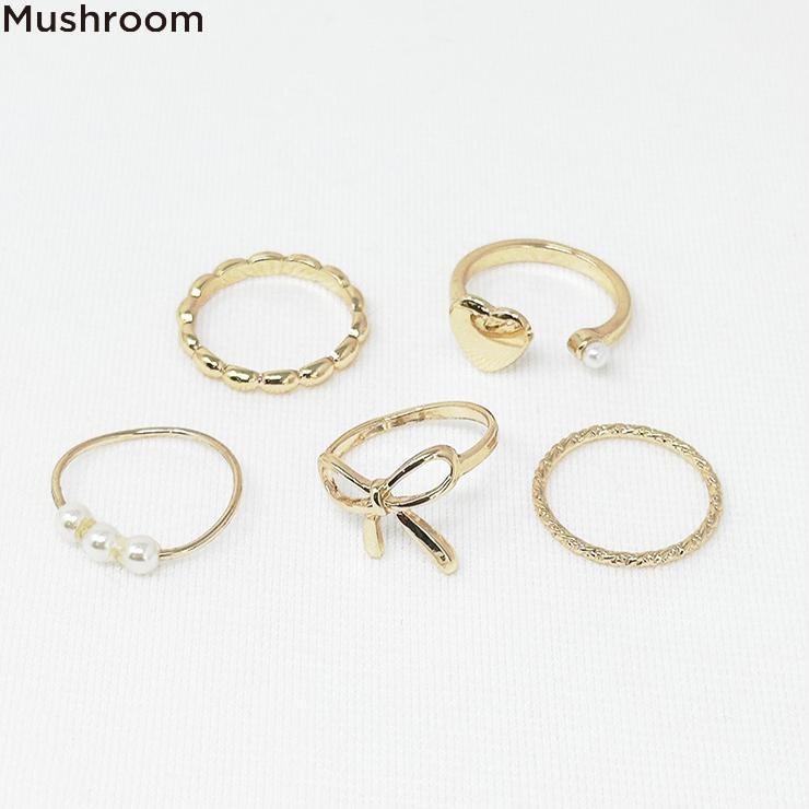レディース リング 5点セット（ Mushroom×まきみさき） | シャンブル