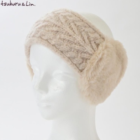 レディース　耳当てヘアバンド（tsukuru&Lin.）