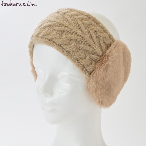 レディース　耳当てヘアバンド（tsukuru&Lin.）