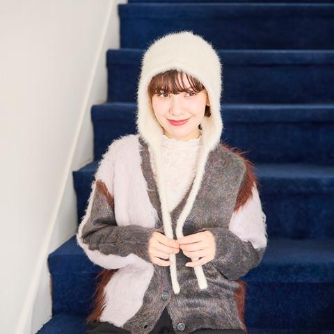 レディース　シャギーフード