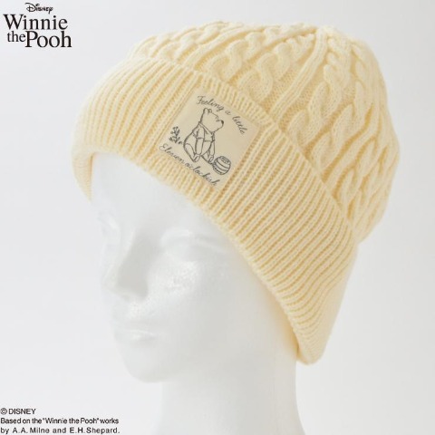 レディース　ニット帽（くまのプーさん）