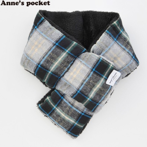 レディース　中綿裏ボアチェックマフラー(Anne's Pocket )